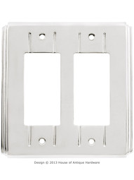 Streamline GFI / Decora Cover Plate - Double Gang in Polished Nickel.